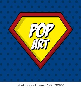 pop art   over  dotted background vector illustration