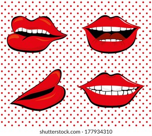 pop art   over dotted   background vector illustration