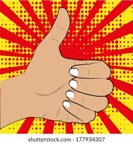pop art   over  grunge  background vector illustration