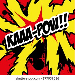 pop art   over   grunge background vector illustration