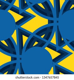  Pop Art Pattern. Abstract Color Texture with Lines and Geometric Figures for Print, Cloth, Textile. Retro Multicolor Background in Disco Style. Vector Texture.