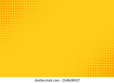 Pop art pattern  Yellow comic background  Halftone dotted print  Cartoon retro texture  Duotone wallpaper and half tone effect  Gradient fade design  Anime superhero banner  Vector illustration 