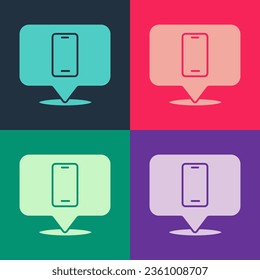 Pop art Phone repair service icon isolated on color background. Adjusting, service, setting, maintenance, repair, fixing.  Vector