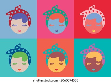 Pop art pin up girl 