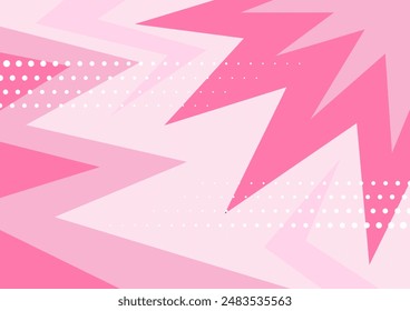 Pop art pink background in retro comic book style with halftone texture. Superhero cartoon fun backdrop design, vector illustration eps10