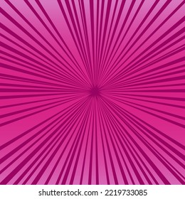 Pop art pink magazine cover. Manga anime action frame lines with halftones. Retro background with exploding rays of lightning comic style, vector. Abstract explosive template with speed lines