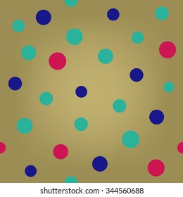 Pop art polka dot seamless background, vector illustration