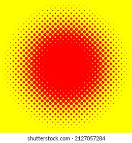 Pop art, polka dots, circles halftone, comic effect pattern