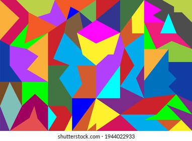 Pop art polygon design with modern colorful or digital graphic.