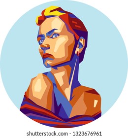 Pop art portrait of a girl