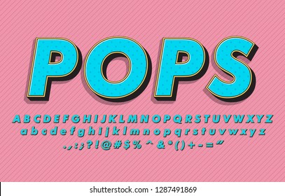 Pop art poster alphabet design