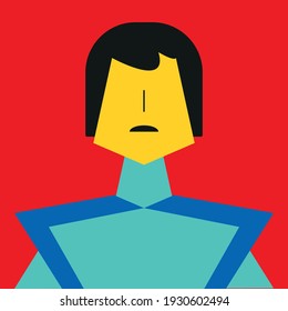 Afiche de arte pop retrato creativo. Vector. EPS