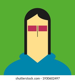 Pop art poster creative portrait. Vector. EPS