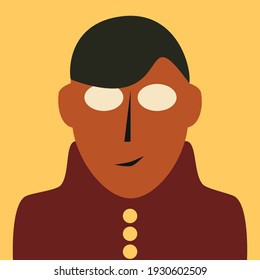 Pop art poster creative portrait. Vector. EPS
