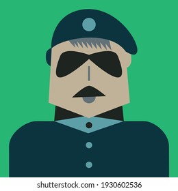 Pop art poster creative portrait. Vector. EPS