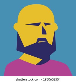 Pop art poster creative portrait. Vector. EPS