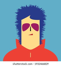 Afiche de arte pop retrato creativo. Vector. EPS