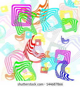 pop art poster - a geometric pattern in pastel colors may use as background 