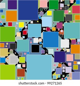 pop art poster - a geometric pattern in pastel colors