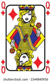 Pop Art Queen Card. Vector Illustration