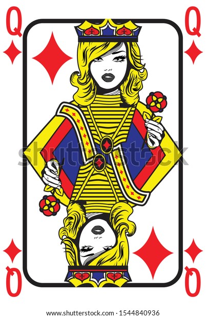 Pop Art Queen Card Vector Illustration Stock Vector (Royalty Free ...