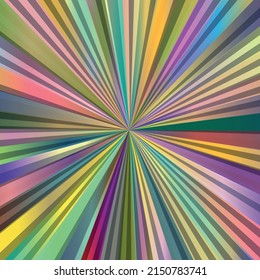 Pop art radial colorful comics book magazine cover. Striped orange digital background. Cartoon funny retro pattern strip mock up. Vector halftone illustration. Sunburst, starburst shape.