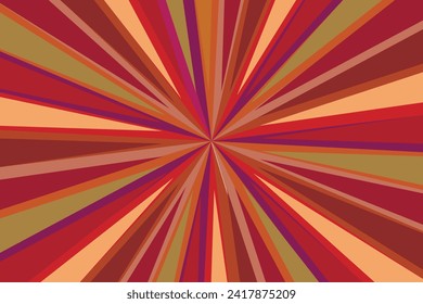 Pop art radial colorful comics book magazine cover. Striped color digital background. Cartoon funny retro pattern strip mock up. Vector halftone illustration. Sunburst, starburst shape.