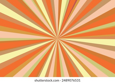 Pop art radial colorful comics book magazine cover. Striped color digital background. Cartoon funny retro pattern strip mock up. Vector halftone illustration. Sunburst, starburst shape.