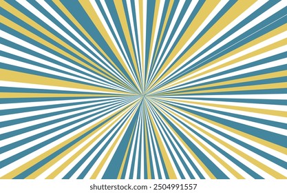 Pop art radial colorful comics book magazine cover. Striped green digital background. Cartoon funny retro pattern strip mock up. Vector halftone illustration. Sunburst, starburst shape.