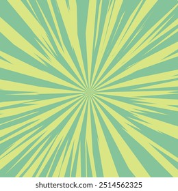 Pop art radial colorful comics book magazine cover. Striped digital background. Cartoon funny retro pattern strip mock up. Vector halftone illustration. Sunburst, starburst shape.