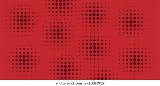 Pop Art Red Dots Quadrinhos Fundo Vetor Modelo Design. Efeito de meio-tom. EPS 10	
