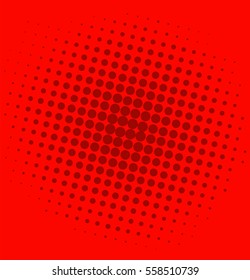 Pop Art Red Dots Comic Background Vector Template Design
