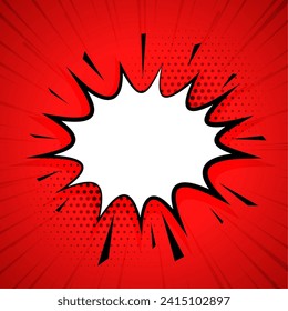 pop art retro chat bubble burst background with blank space vector