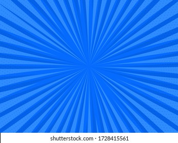 Pop art retro comic background. Lightning blast halftone dots. Vector illustration.