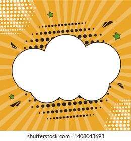 Pop art, retro comic book, on yellow background, Cartoon style, Vector Illustration