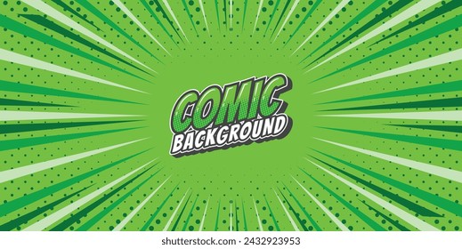 Pop art retro comic rays background. Abstract background with halftone dots design.