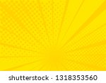 Pop art retro comic. Yellow background. Lightning blast halftone dots. Cartoon vs. Vector Illustration