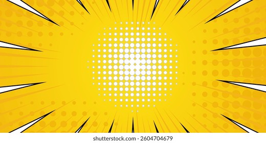 Pop art, retro design, mockup, vector illustration, vintage halftone background for your text, vector illustration
