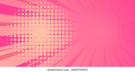 Pop art, retro design, mockup, vector illustration, vintage halftone background for your text, vector illustration

