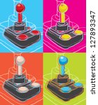 pop art retro joysticks