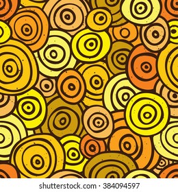 Pop art retro seamless vector background pattern yellow