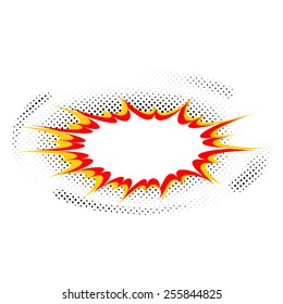 Pop art retro style explosion cloud over white background. Vector illustration