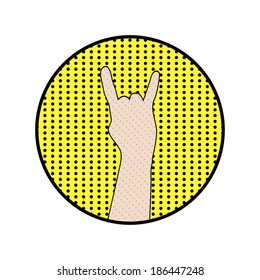 pop art rock text bubble, illustration in vector format