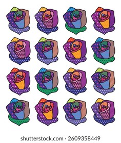 Pop art of a rose
