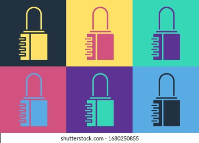 Dibujo de bloqueo de combinación de pop art Safe aislado en fondo de color. Reloj de combinación. Seguridad, protección, contraseña, privacidad. Ilustración vectorial
