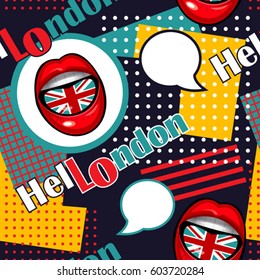 pop art seamless London pattern