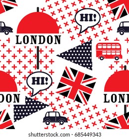 pop art seamless London pattern