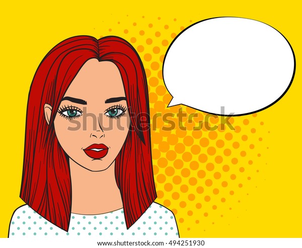 Pop Art Sexy Woman Speech Bubble Stock Vector Royalty Free 494251930 Shutterstock 6353