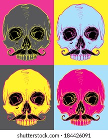 pop art skulls
