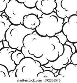 Pop Art Smoke Seamless Vector Pattern 